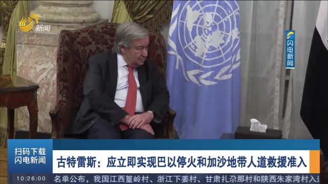 古特雷斯：应立即实现巴以停火和加沙地带人道救援准入