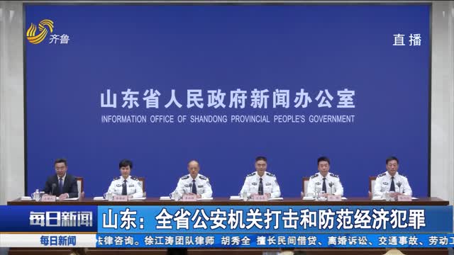 山东：全省公安机关打击和防范经济犯罪