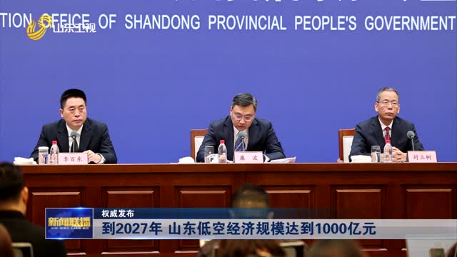 到2027年 山东低空经济规模达到1000亿元【权威发布】