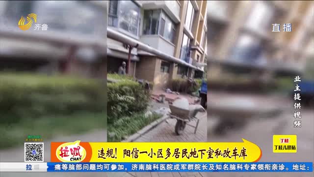 違規！陽信一小區多居民地下室改車庫