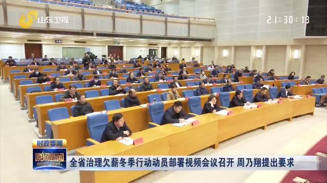 全省治理欠薪冬季行动动员部署视频会议召开 周乃翔提出要求