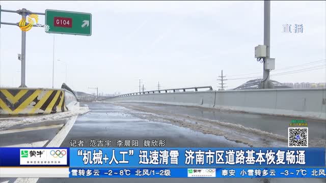 “机械+人工”迅速清雪 济南市区道路基本恢复畅通