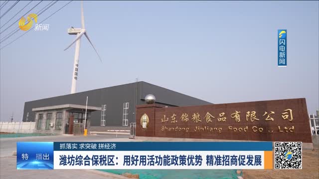 【抓落实 求突破 拼经济】潍坊综合保税区：用好用活功能政策优势 精准招商促发展