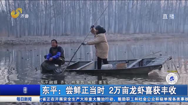 东平：尝鲜正当时 2万亩龙虾喜获丰收