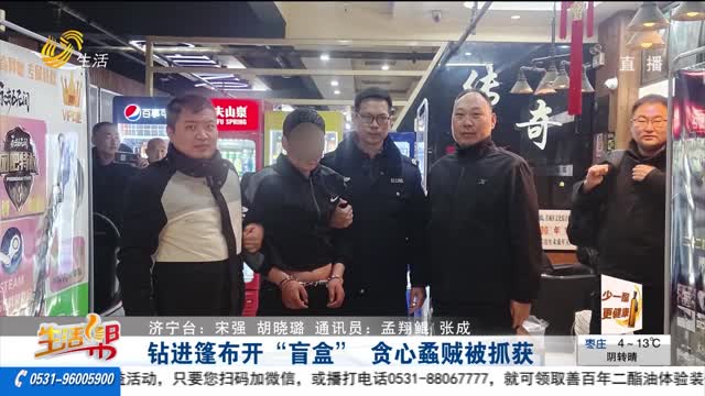 钻进篷布开“盲盒” 贪心蟊贼被抓获