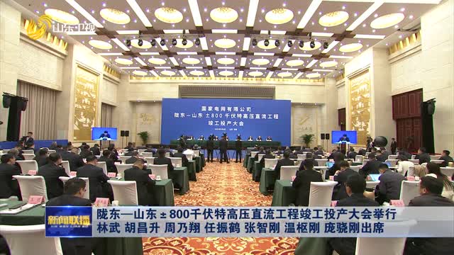 隴東—山東±800千伏特高壓直流工程竣工投產大會舉行 林武 胡昌升 周乃翔 任振鶴 張智剛 溫樞剛 龐驍剛出席
