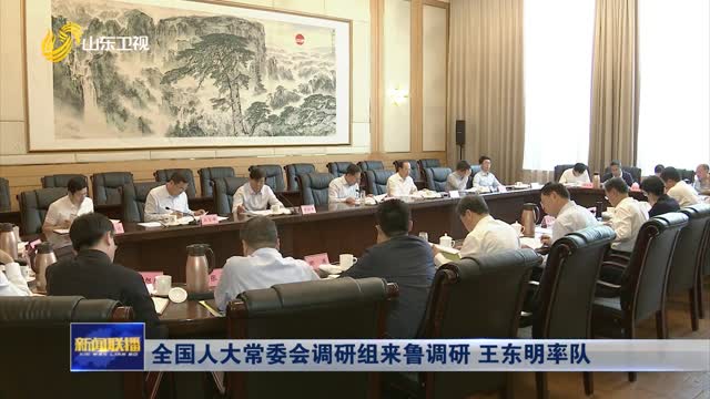 全国人大常委会调研组来鲁调研 王东明率队