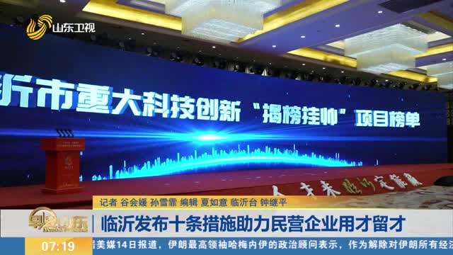 临沂发布十条措施助力民营企业用才留才