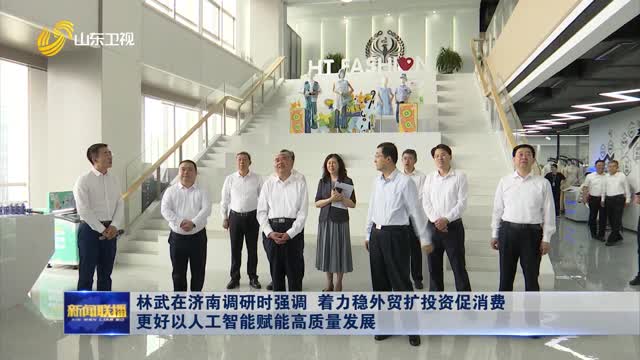 林武在济南调研时强调 着力稳外贸扩投资促消费 更好以人工智能赋能高质量发展
