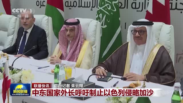 【联播快讯】中东国家外长呼吁制止以色列侵略加沙