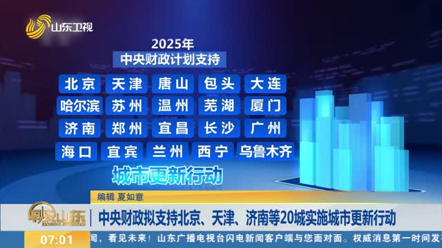 中央財政擬支持北京、天津、濟南等20城實施城市更新行動