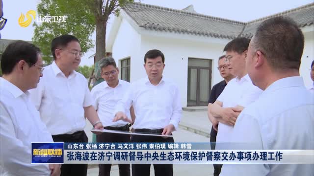 张海波在济宁调研督导中央生态环境保护督察交办事项办理工作