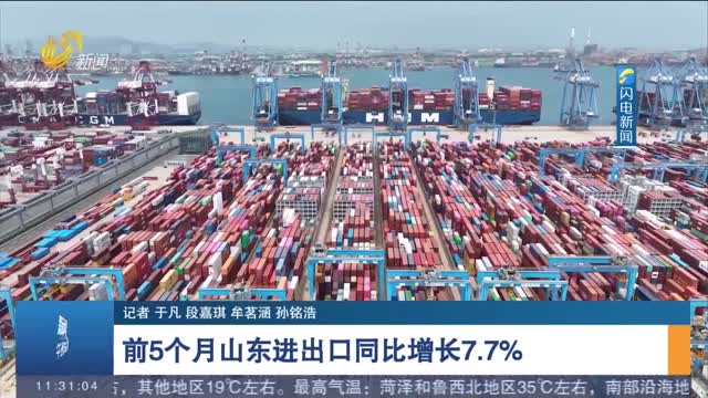 【强信心 稳经济 促发展】前5个月山东进出口同比增长7.7%