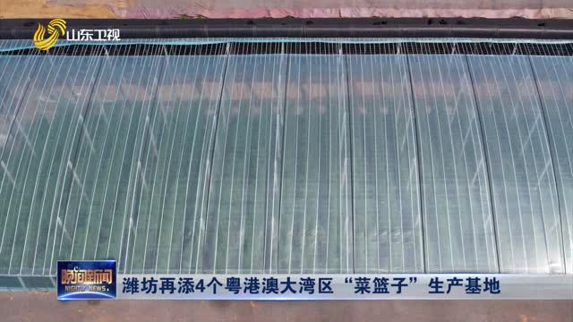 潍坊再添4个粤港澳大湾区“菜篮子”生产基地