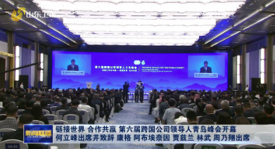 链接世界 合作共赢 第六届跨国公司领导人青岛峰会开幕 何立峰出席并致辞 康格 阿布埃奈因 贾兹兰 林武 周乃翔出席