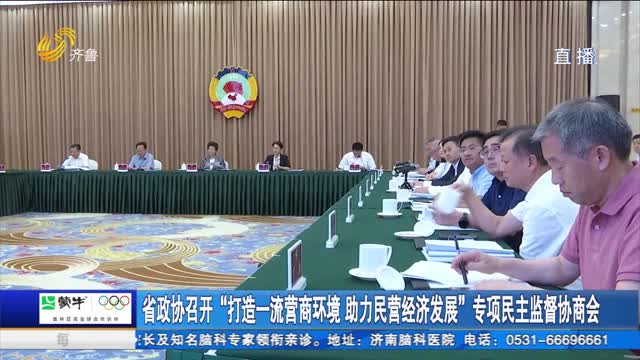 省政協召開“打造一流營商環境 助力民營經濟發展”專項民主監督協商會