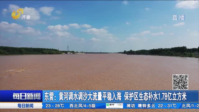 东营：黄河调水调沙大流量平稳入海 保护区生态补水1.78亿立方米