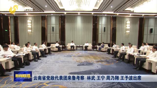 云南省党政代表团来鲁考察 林武 王宁 周乃翔 王予波出席