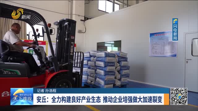【抓落实 求突破 拼经济】安丘：全力构建良好产业生态 推动企业培强做大加速裂变