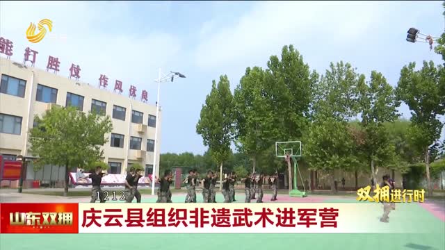 庆云县组织非遗武术进军营