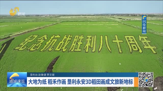 大地为纸 道禾作画 垦利永安3D稻田画成文旅新地标
