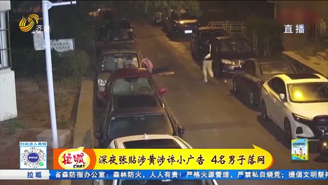 深夜張貼涉黃涉詐小廣告 四名男子落網(wǎng)