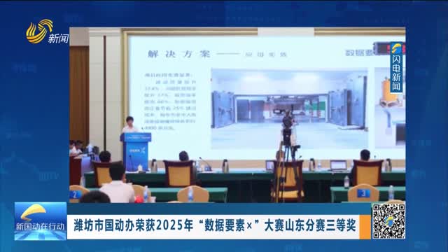 潍坊市国动办荣获2025年“数据要素x”大赛山东分赛三等奖