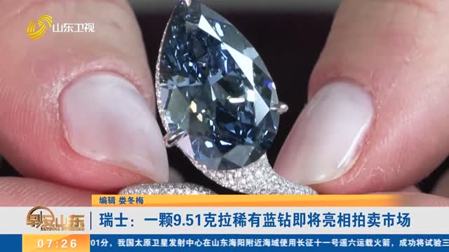 瑞士：一颗9.51克拉稀有蓝钻即将亮相拍卖市场