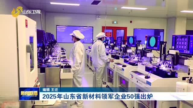 2025年山东省新材料领军企业50强出炉