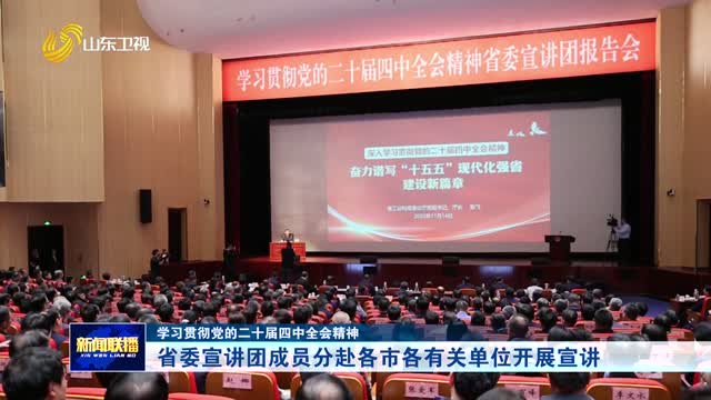 省委宣讲团成员分赴各市各有关单位开展宣讲【学习贯彻党的二十届四中全会精神】