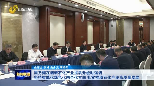 周乃翔在调研石化产业提质升级时强调 坚持智能化绿色化融合化方向 扎实推动石化产业高质量发展