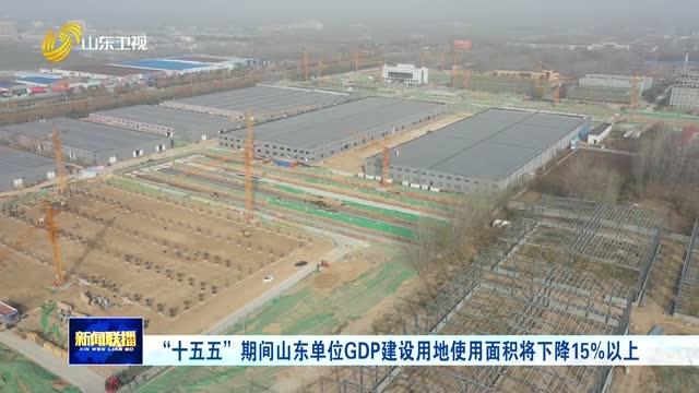 “十五五”期间山东单位GDP建设用地使用面积将下降15%以上