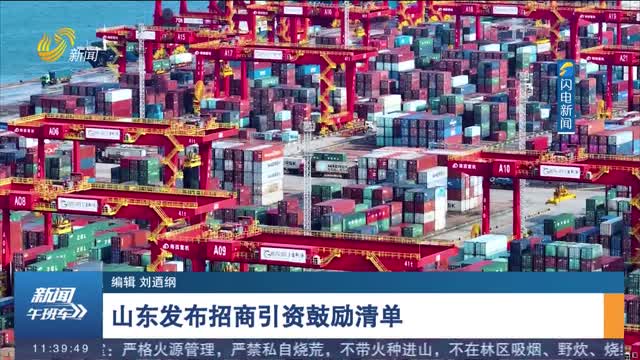 山东发布招商引资鼓励清单