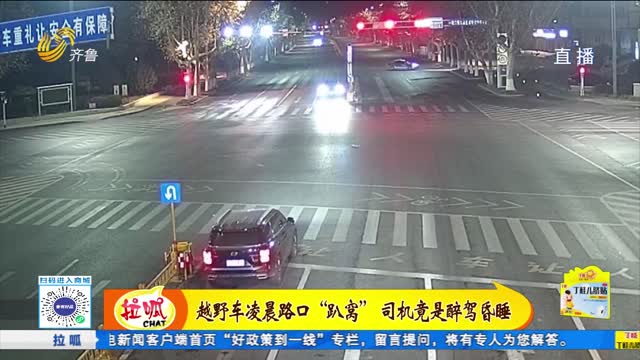 越野車凌晨路口“趴窩” 司機竟是醉駕昏睡