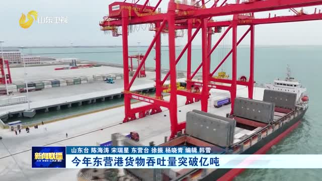 今年东营港货物吞吐量突破亿吨