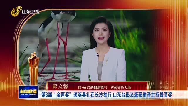 第3届“金声奖”颁奖典礼在长沙举行 山东台彭文馨获播音主持最高奖
