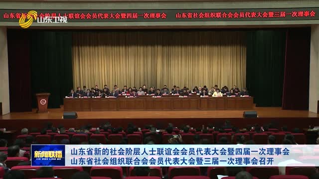 山东省新的社会阶层人士联谊会会员代表大会暨四届一次理事会 山东省社会组织联合会会员代表大会暨三届一次理事会召开
