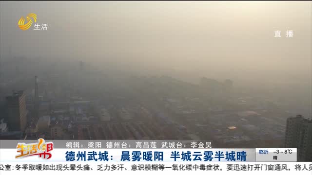 德州武城：晨雾暖阳 半城云雾半城晴