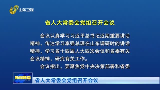 省人大常委会党组召开会议