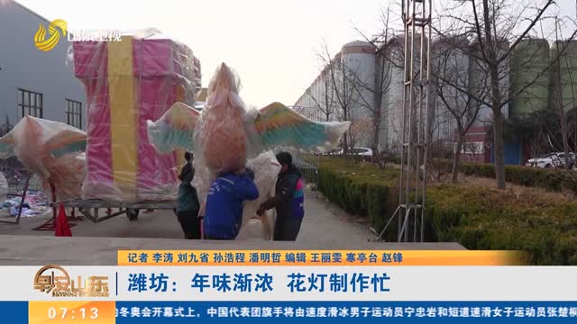 【节前看消费】潍坊：年味渐浓 花灯制作忙