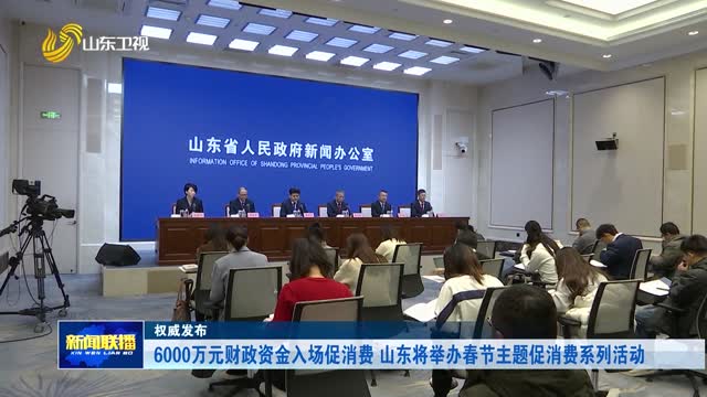 6000万元财政资金入场促消费 山东将举办春节主题促消费系列活动【权威发布】