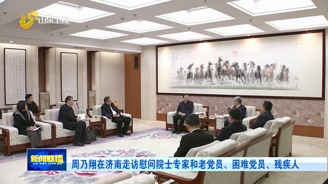 周乃翔在济南走访慰问院士专家和老党员、困难党员、残疾人