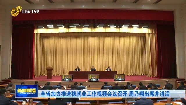 全省加力推进稳就业工作视频会议召开 周乃翔出席并讲话