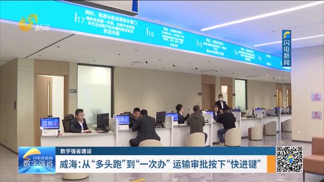 数字强省建设｜数字变革创新：威海——从“多头跑”到“一次办”运输审批按下“快进键”