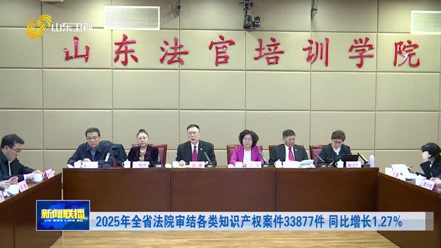 2025年全省法院审结各类知识产权案件33877件 同比增长1.27%