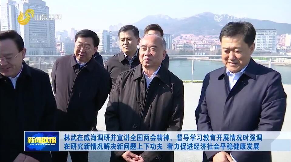 林武在威海调研并宣讲全国两会精神、督导学习教育开展情况时强调 在研究新情况解决新问题上下功夫 着力促进经济社会平稳健康发展