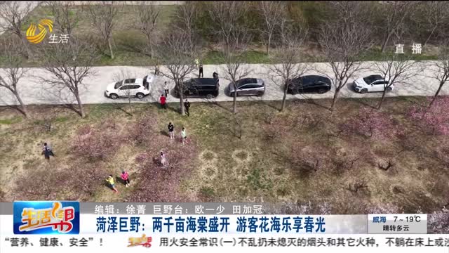 菏泽巨野：两千亩海棠盛开 游客花海乐享春光