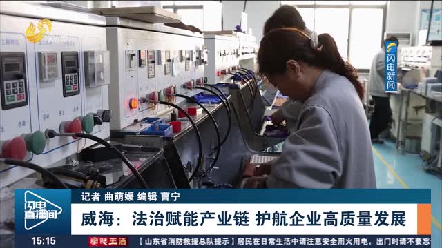 威海：法治赋能产业链 护航企业高质量发展