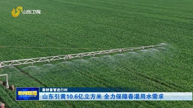 山东引黄10.6亿立方米 全力保障春灌用水需求【春耕春管进行时】