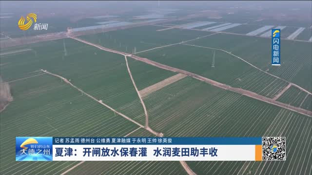 夏津：开闸放水保春灌 水润麦田助丰收